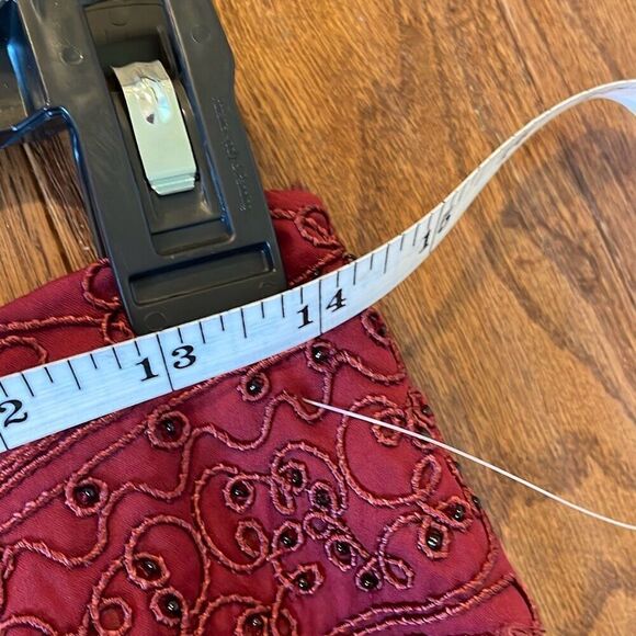 Piazza Sempione NWT red embroidered cropped pant size 6 - Picture 10 of 13